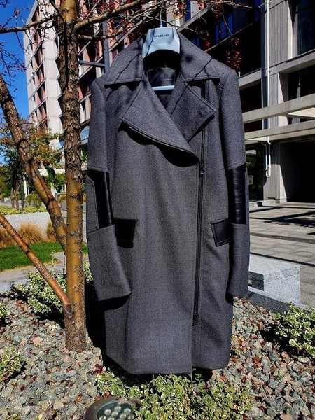 Women Belstaff Coat Grey Wool 36