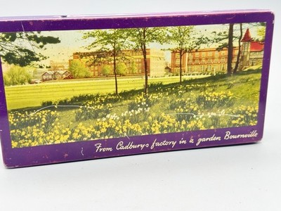 VINTAGE CADBURY BOURNVILLE FACTORY GARDEN SZENE SCHOKOLADENDOSE