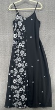 CC Black Floral Strappy Maxi Dress Long size Small