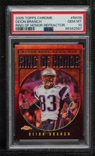 2002-12 Topps White Refractor 63/100 Deion Branch #RH39 PSA 10 GEM MT 06bg
