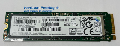 HP Samsung 512GB PM981 SSD M.2 2280 PCIe NVMe 3 x4 MZ-VLB5120 L01431-002