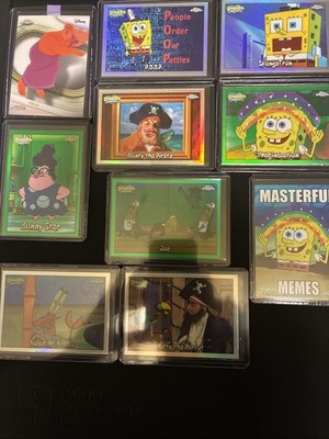 SpongeBob Topps Chrome Karten Lot Refractor & Kelp Refractor + Disney Zeus /30