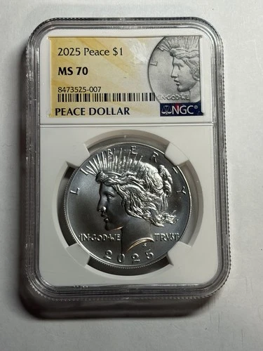 2025 Peace Silver Dollar NGC MS70 Perfect Coin
