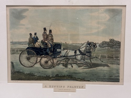 Antique Colored Print, “A Hunting Phaeton”, H. Alken C. Hunt, London, Rare Art - Picture 2 of 14