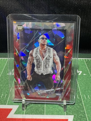 2026 Topps Chrome WWE Sapphire Edition the Rock Red /5