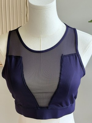 LA SOCIETY Sports Bra Top Purple Women's Medium Yoga Activewear $80