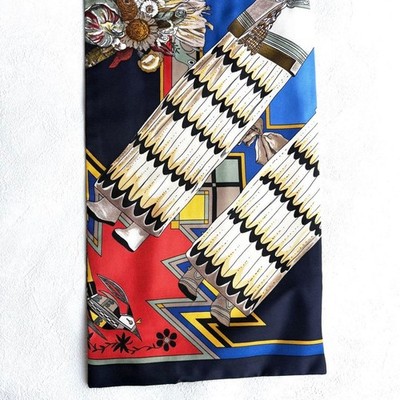 Hermes “scarf print” Ascot Tie Vintage Kachinas (Kermit Oliver