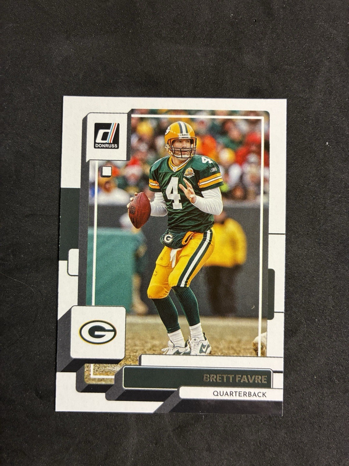 Brett Favre #102 Football Cards 2022 Panini Donruss trading card — raw and PSA graded price guide