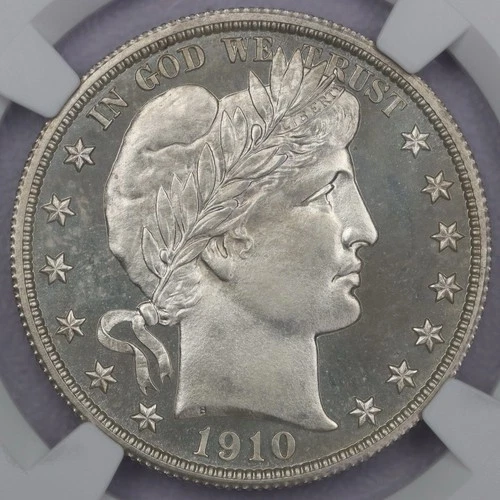 1910 50c Barber Half Dollar - NGC PF 64