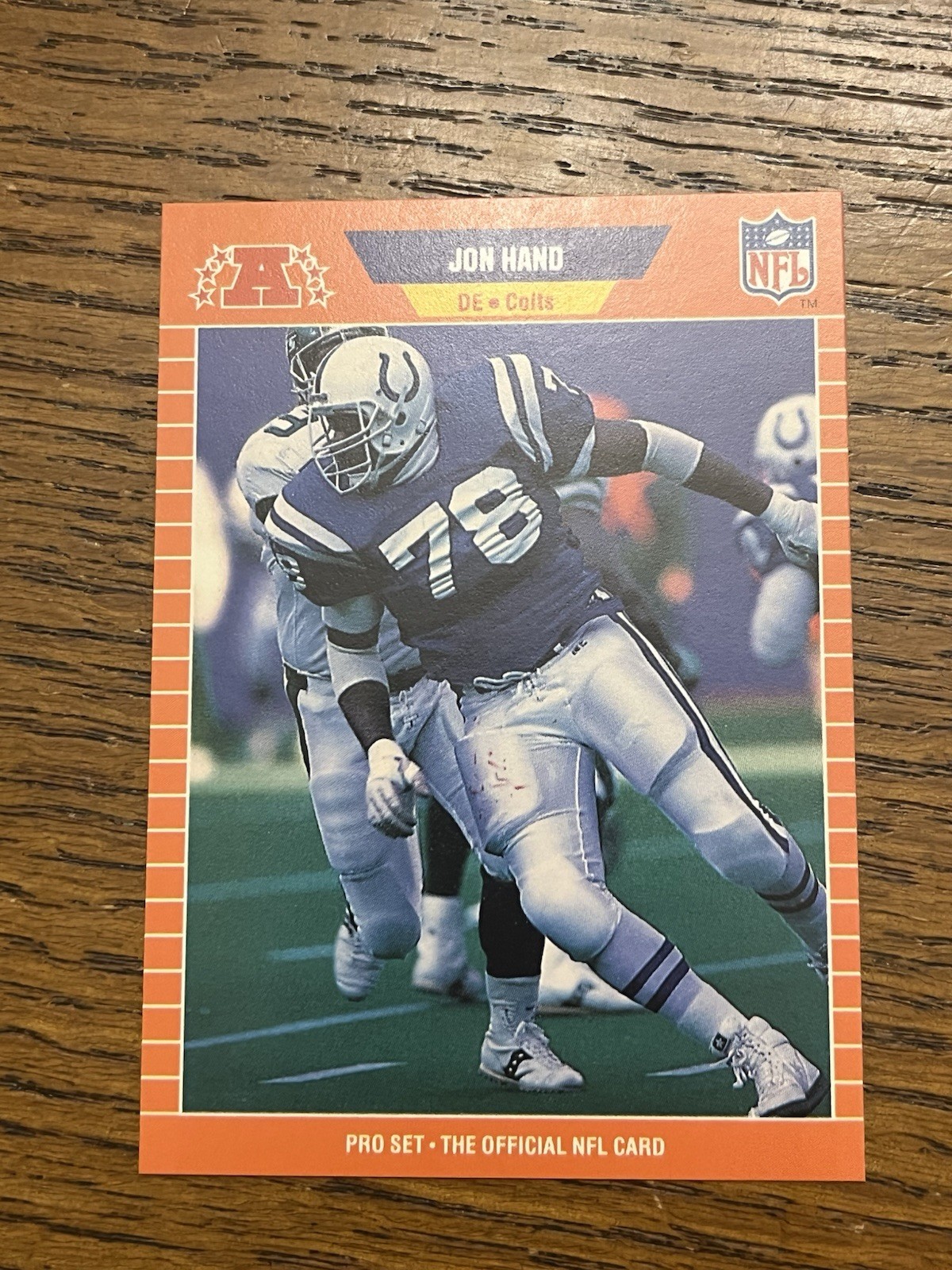 1989 Pro Set - Jon Hand #162 Indianapolis Colts