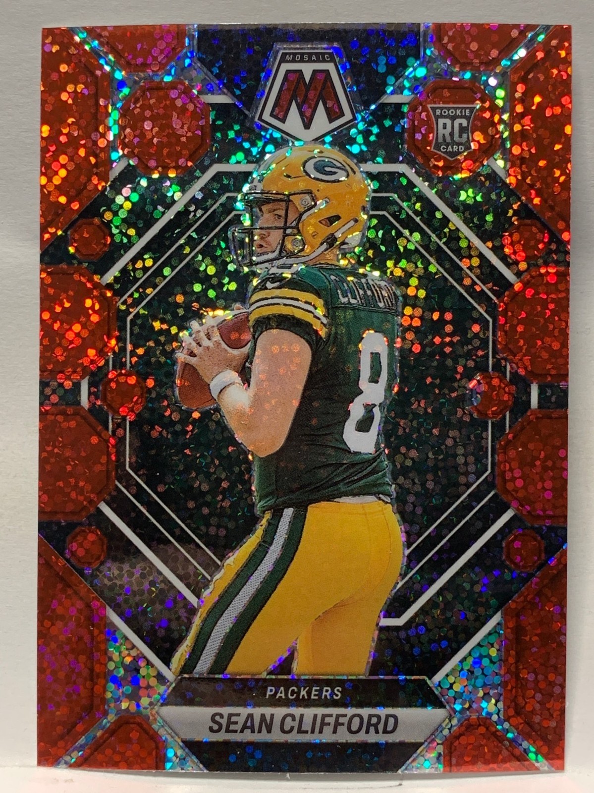 2023 Panini Mosaic #361 SEAN CLIFFORD RC RED Sparkle Prizm GREEN BAY PACKERS