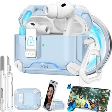 for Airpods Pro 3 Case 2025 , with Safety Lock Phone Stand for Apple AirPo...