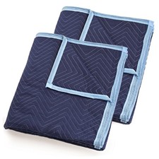 2 Moving Blankets Furniture Pads - Deluxe Pro - Royal Blue 80" x 72"