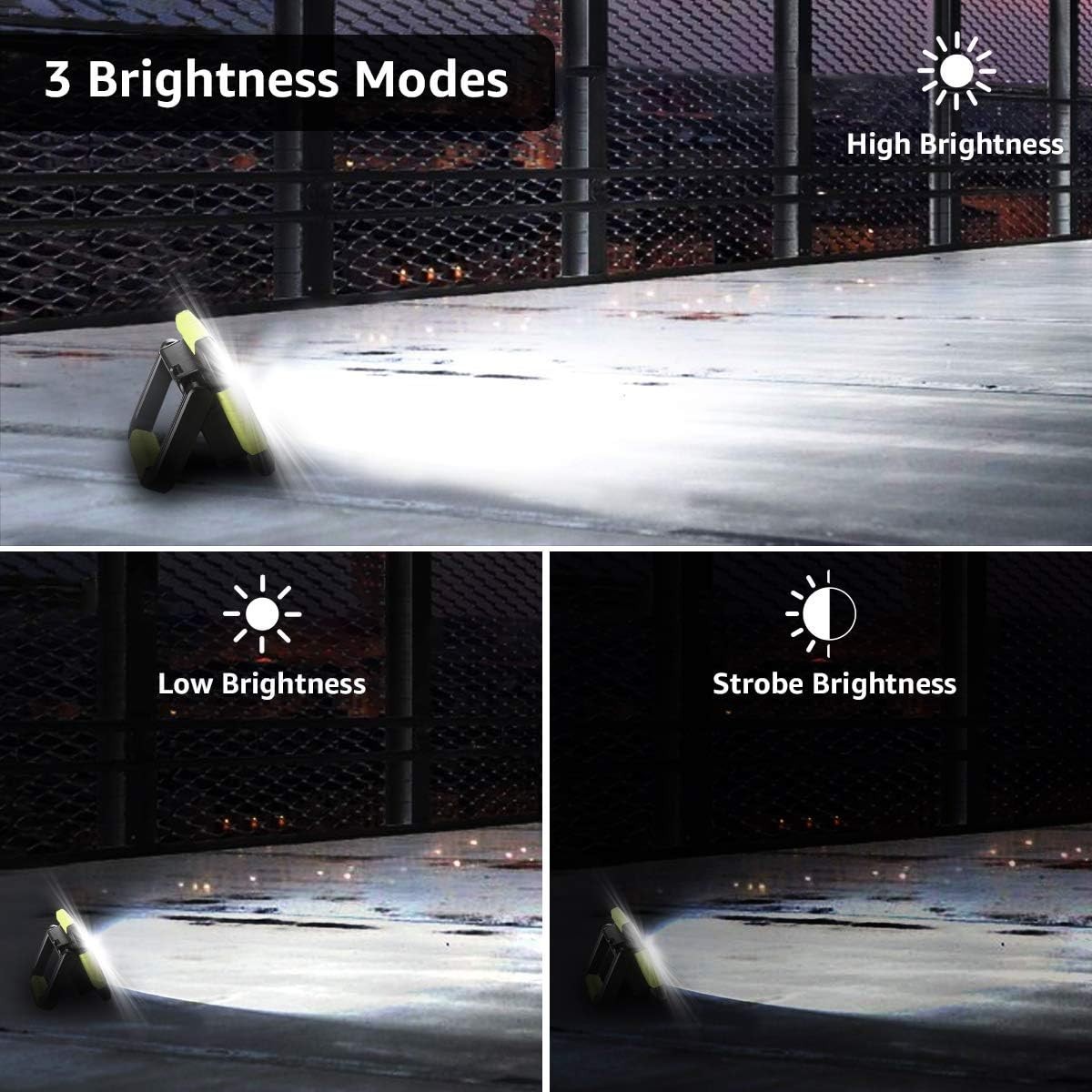 Projecteur LED 10W 1000LM 3 Modes Éclairage Imperméable