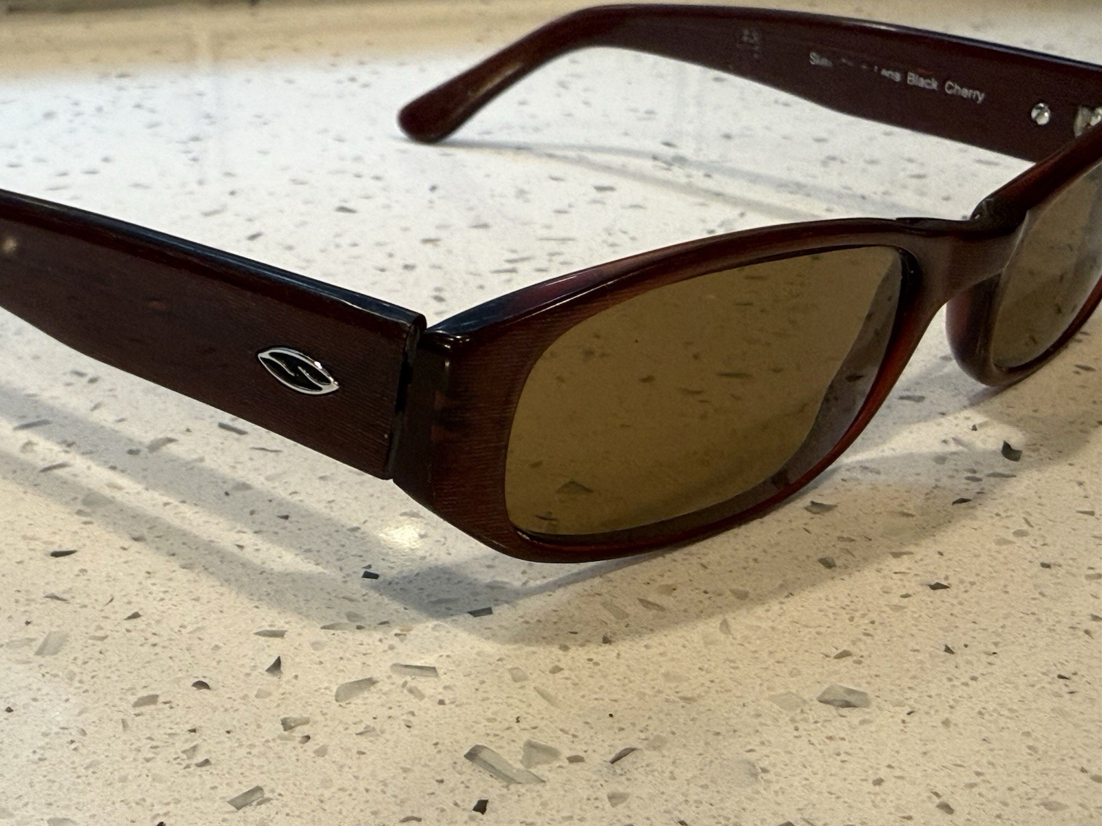 Smith Optics Slim Black Cherry Rectangular Sungla… - image 2