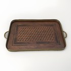 Plateau Marqueterie Bois XIXe Cube De Necker Napoleon III Ou Belle Époque