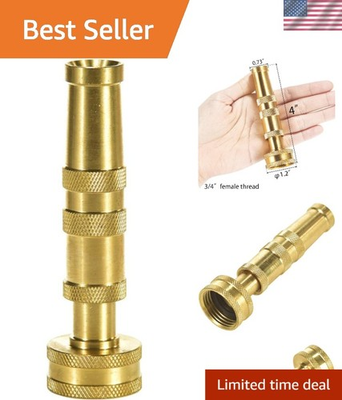 #ad Heavy Duty Brass Hose Nozzle with Adjustable Twist amp; Four Spray Patterns $11.95