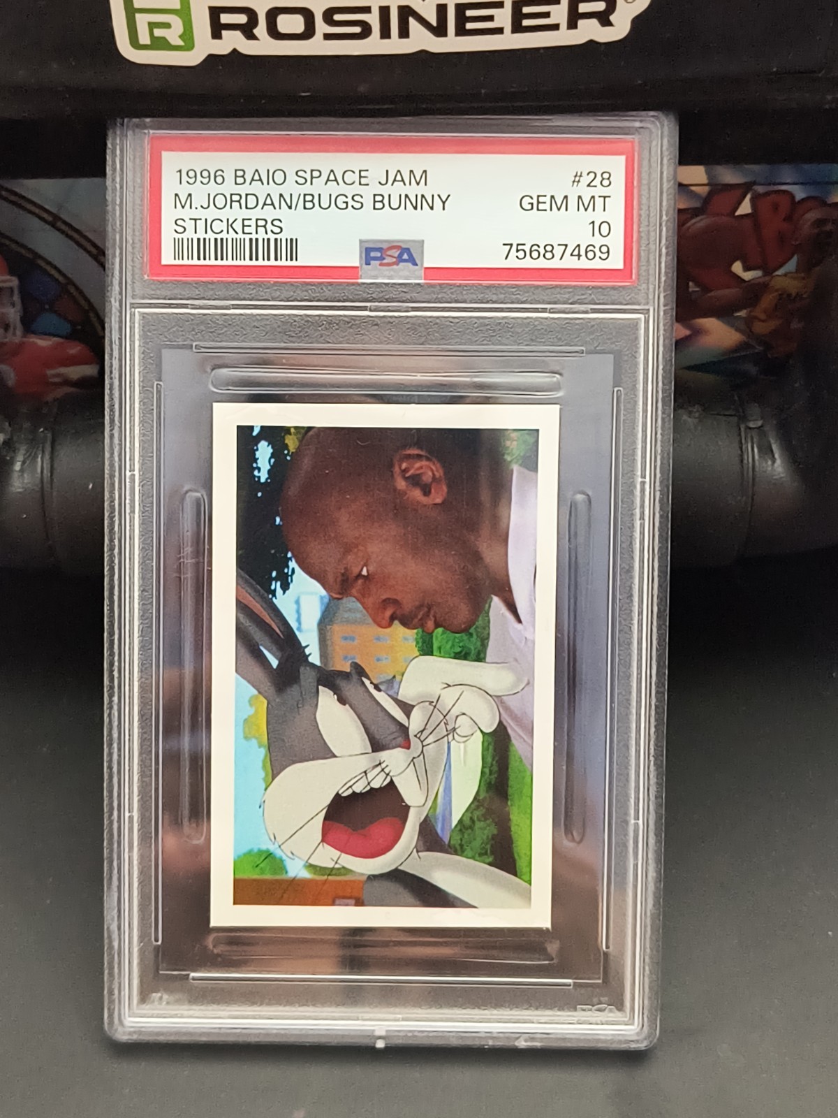 POP 6 🔥 PSA 10 🔥 Michael Jordan Bugs Bunny 1996 Baio Space Jam  Stickers 