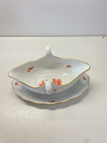 Meissen Rote Blume Koralle Durchmesser 27cm Kein Schleifstrich