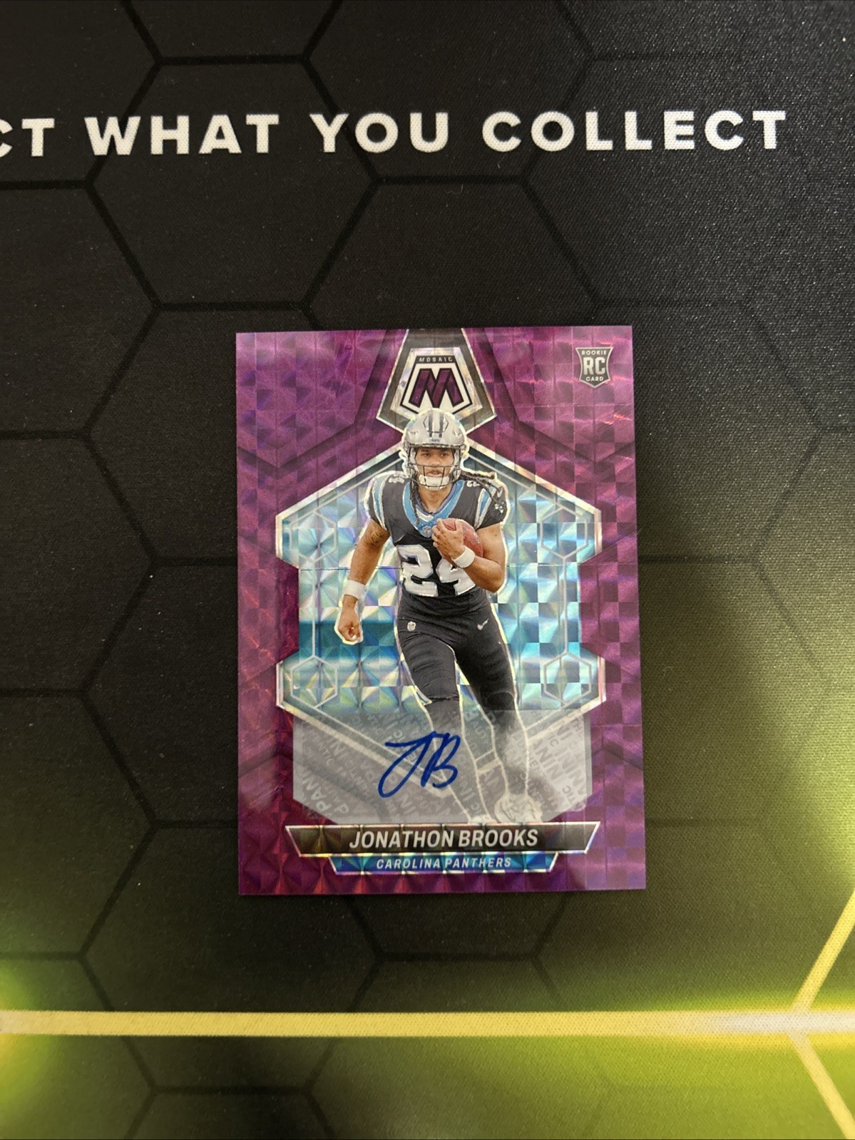 2024 Panini Mosaic Rookies Purple Prizm Auto /49 Jonathon Brooks #345 Rookie RC