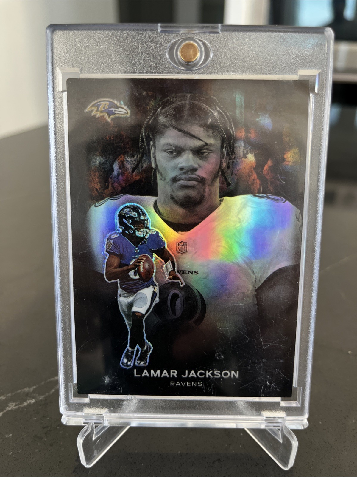 2022 Panini Prizm - Lamar Jackson “Profiles” - PRIZM CASE HIT SSP P-8