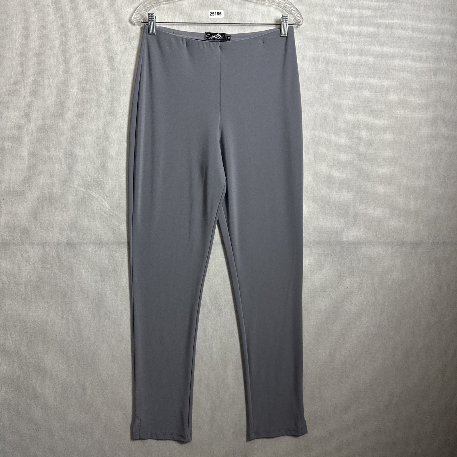 Sympli Women's Size 8 Solid Gray Polyester Slim S… - image 1