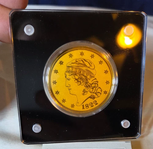 2022 American Mint 1822 Capped Bust Half Eagle 1/200oz 999 Fine Gold Com Coin