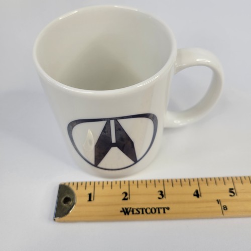 Acura Honda Cars Coffee Mug Cup White Ceramic Navy Blue Logo 10oz Caliper Symbol - Picture 12 of 13