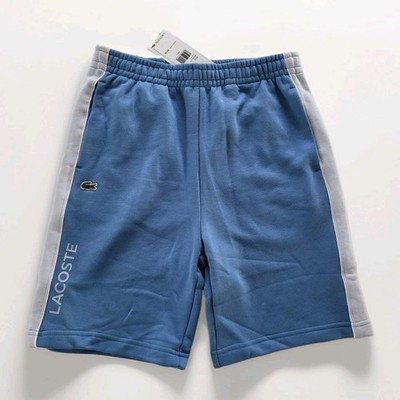 LACOSTE Terry Fleece shorts Sweatshort Boys Size 14 Blue