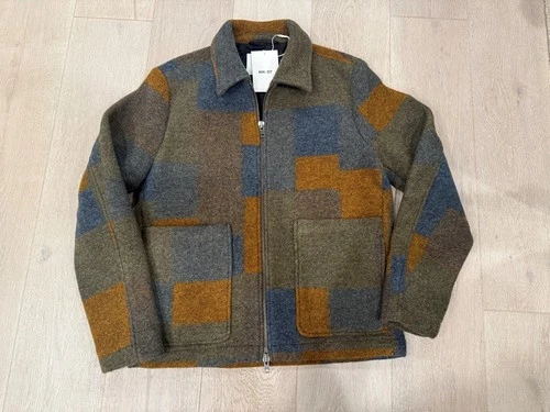 NN07 Gael 8267 Wool Jacket Brown Check Size L BNWT Carmy The Bear In Hand - product listing photo