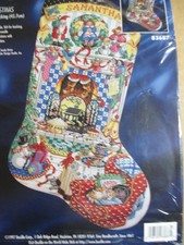 Bucilla Cozy Christmas Cross Stitch Stocking Kit 1997 Sealed