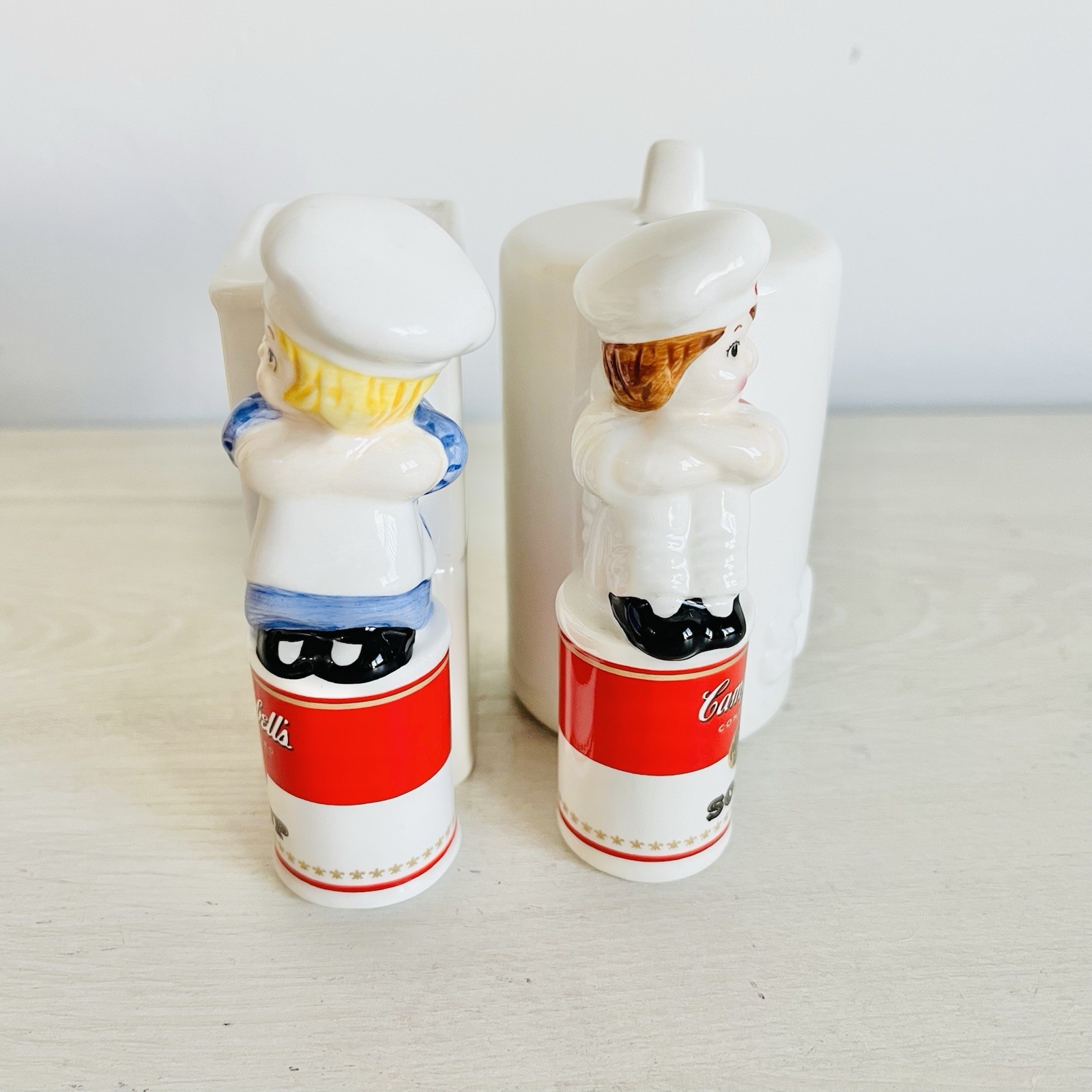 Vintage 1996 Campbell's Soup Kids Kitchen Salt and Pepper Shaker Set by WESTWOOD