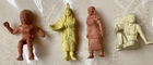 Vintage 1950s Marx Western Fort Apache Rubber 60 mm Camp Indians - Lot of 4