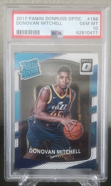 2017-18 Panini Donruss Optic Donovan Mitchell Rookie RC #188 Utah Jazz PSA 10