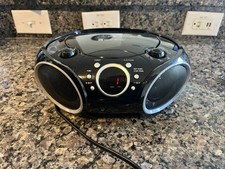 Portable CD Player Boombox with AM FM Stereo Radio, Aux Line in, Headphone Jack