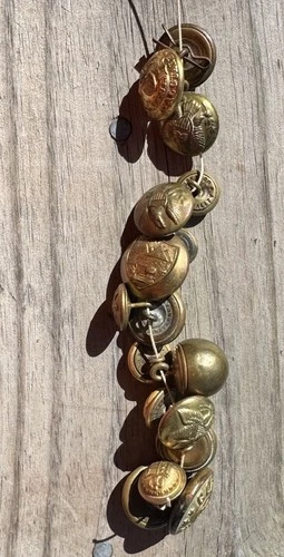 String Full Of Buttons CIVIL WAR Indian War BRASS UNIFORM BUTTONS