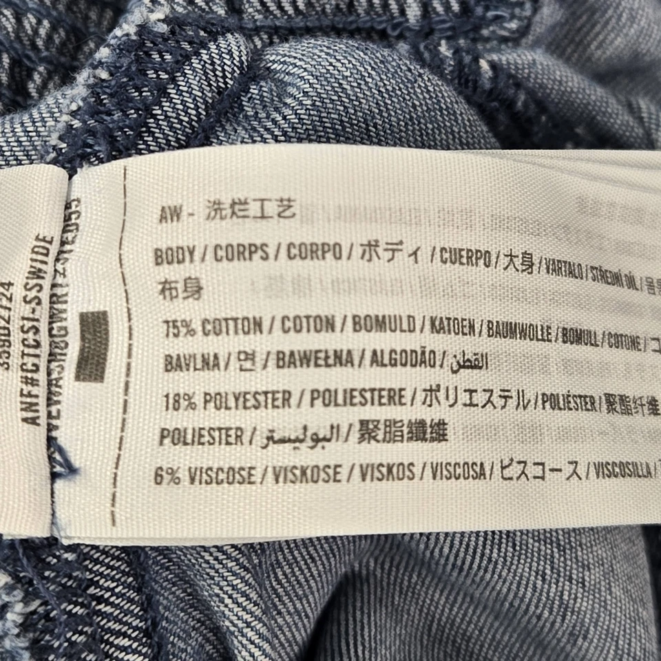 Mono Hollister Mujer M Azul Denim Pierna Ancha Suelto Y2K Sin Mangas 29" Entrepierna Foto 4 de 4