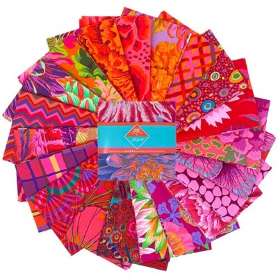5'' Charm Pack - Kaffe Fassett Ruby FreeSpirit Classics Fabric Precuts M518.01