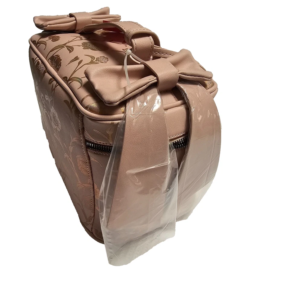 Bolso de cosméticos Betsey Johnson para mujer tren con arco aislado floral rubor desnudo peonía Foto 2 de 4