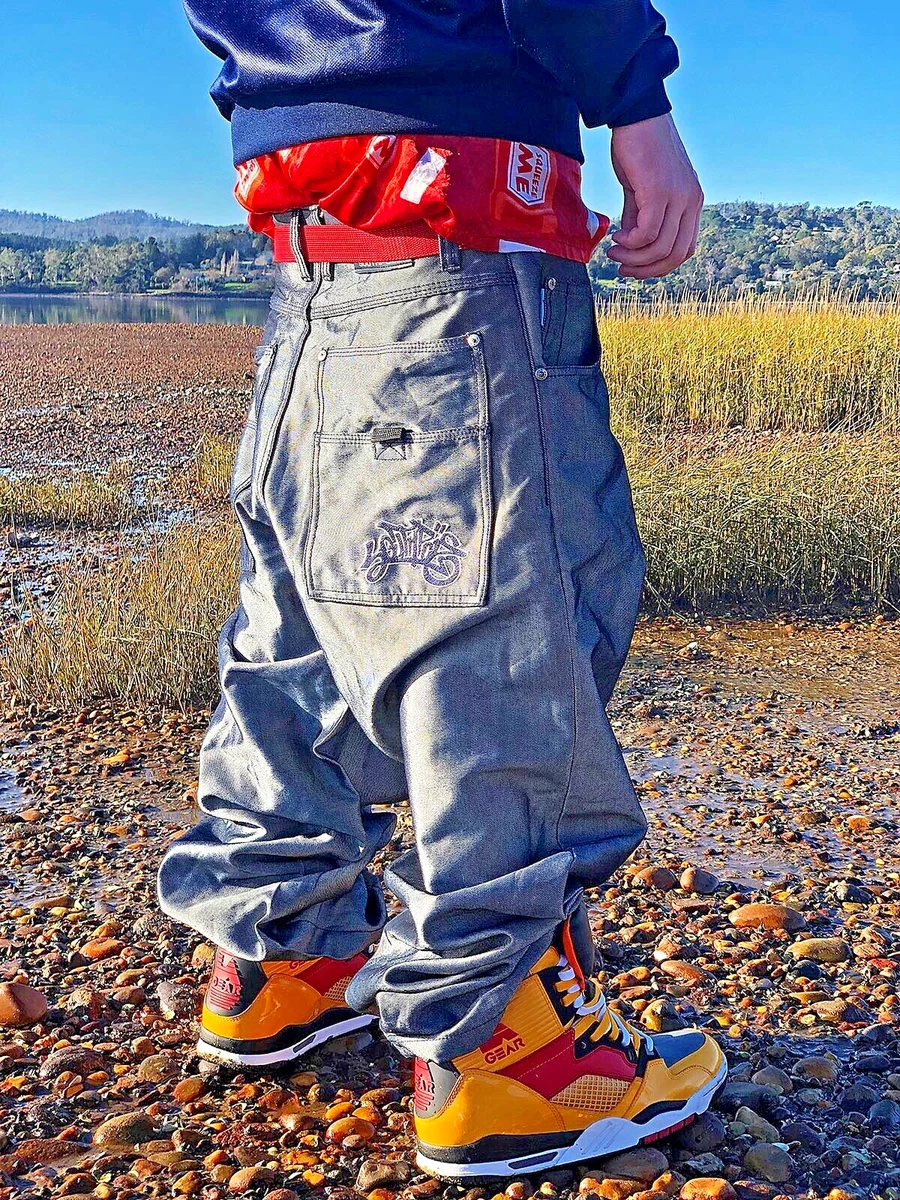 Silver baggy store jeans