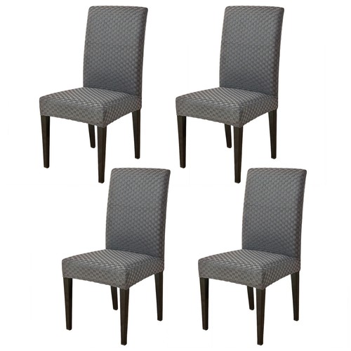 4er-Pack Esszimmerstuhlbezug Jacquard elastisch Bankettstuhl Schutz Slipper - Bild 23 von 59