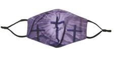 Handmade Face Mask w 5 Layer Filter- Washable - Cross Gospel Faith Bible Trinity