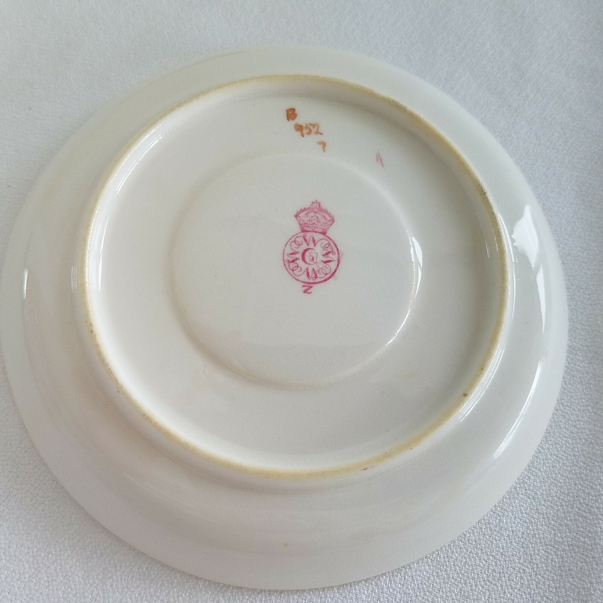 C1888 Royal Worcester 'Pink Ivy' Saucer Only Demitasse/Espresso