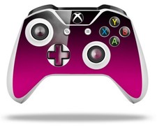 Skin for XBOX One S X Controller Smooth Fades Hot Pink Black Vinyl Decal