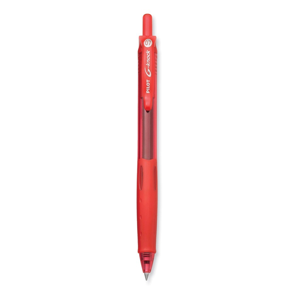 Pilot 31508 0.7 mm Fine G-Knock BeGreen Retractable Gel Pen - Red (1-Dozen) New