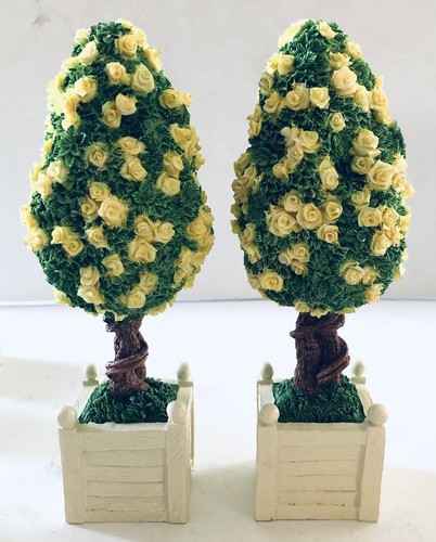 DEPT 56 Schneehasen blühende Frühlingsbäume 6er Set - Bild 4 von 7