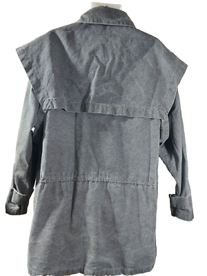 DROVER STATION ダスターコート Drover Station Coat Jacket Cotton Canvas Gray w Flap Dover