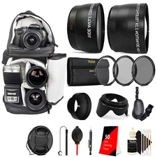58mm Complete Accessory Kit for Canon EOS Rebel T6i T6 T7i  SL2 SL3 T100