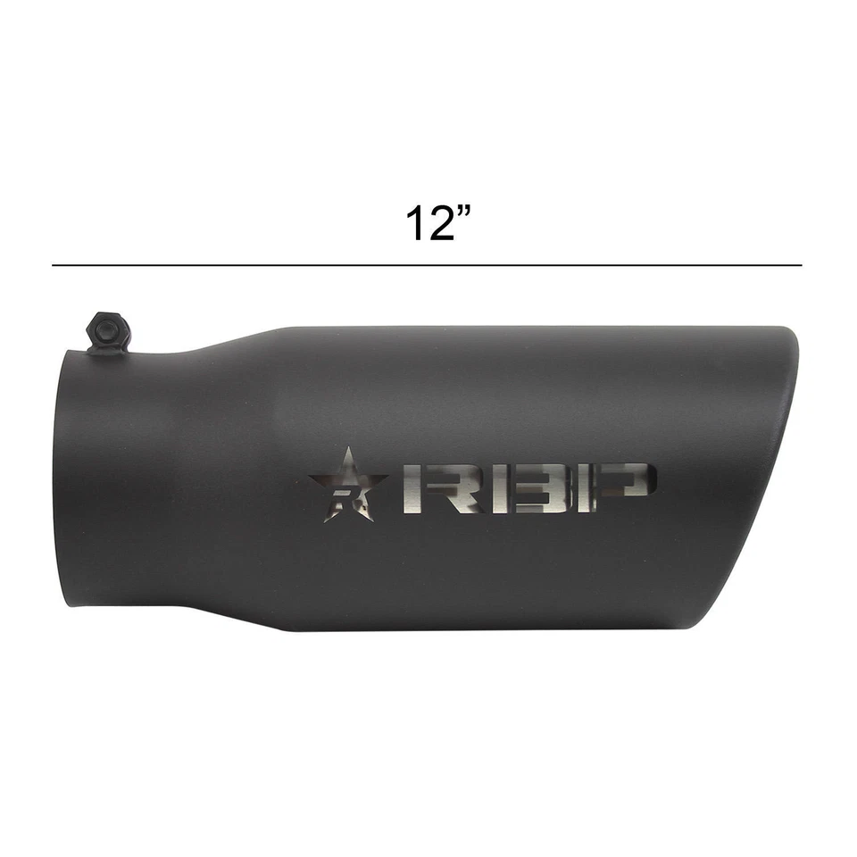 RBP PERNO NEGRO DIÉSEL CAMIÓN ESCAPE SILENCIADOR PUNTA TUBO DE ESCAPE 4" ENTRADA 5" OULET Foto 2 de 4