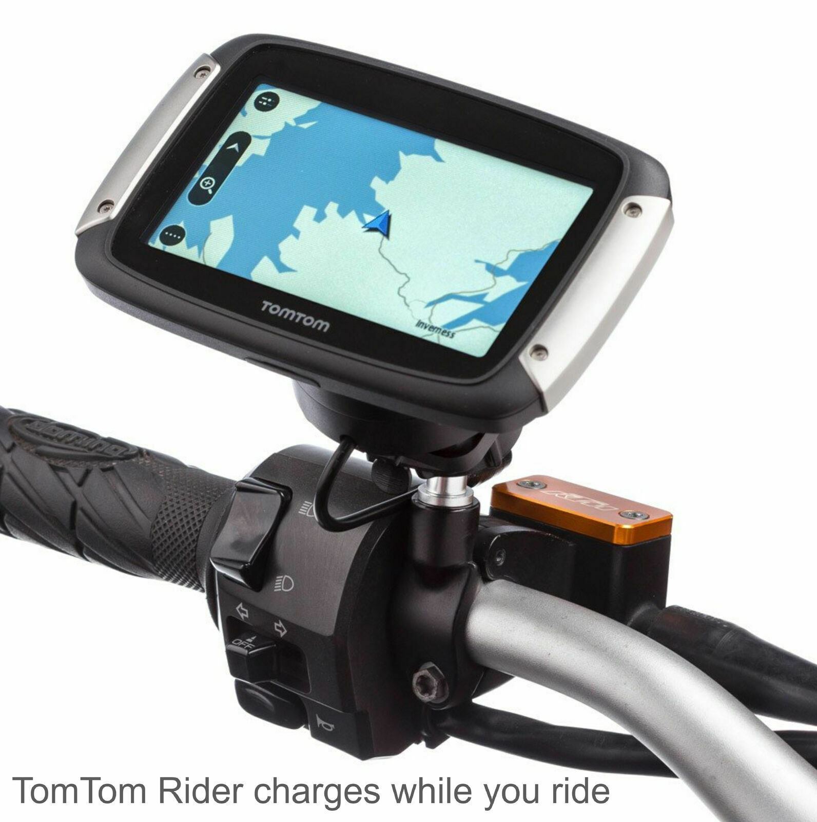 TomTom Rider Motorcycle Mount + Battery Cable│For Rider 40 400 450 500